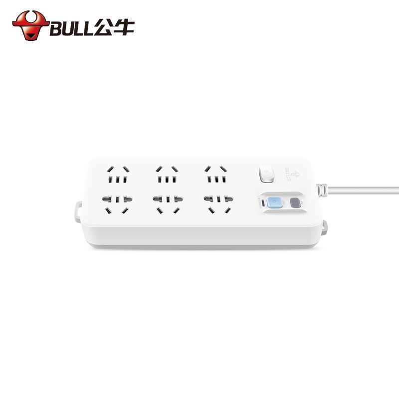 8米送爬墙贴公牛防漏电保护插座带漏电保护器的排插板防触电插线板