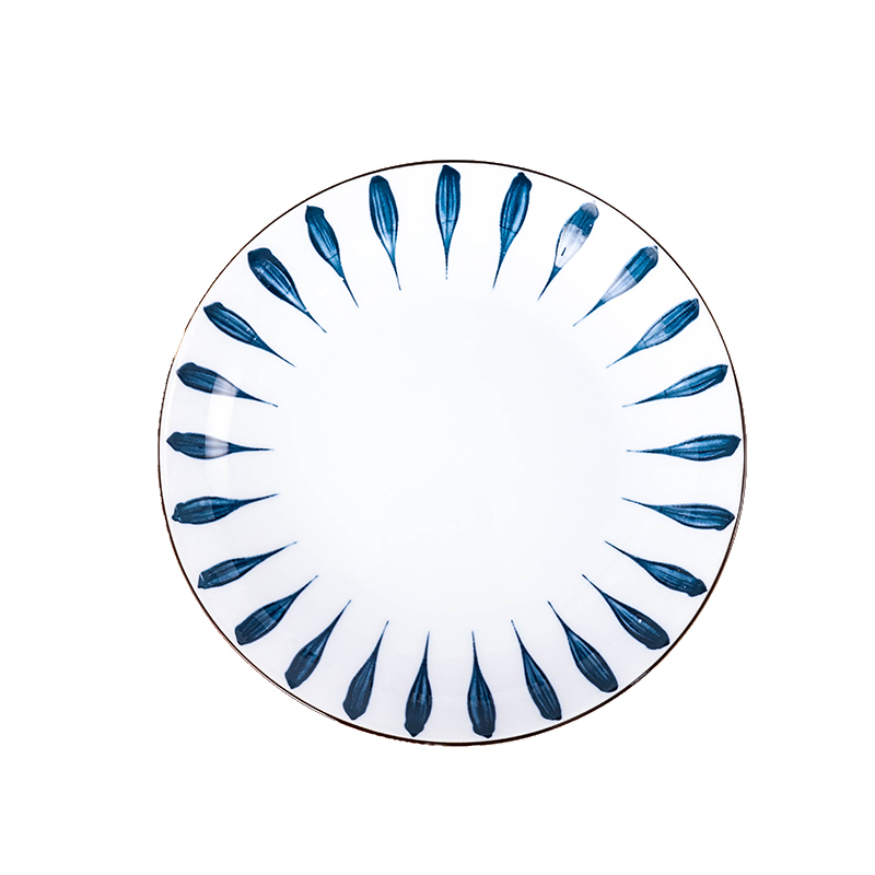 深菜盘4个装创意网红盘子日式ins风盘子菜盘家用创意陶瓷餐具套装报价