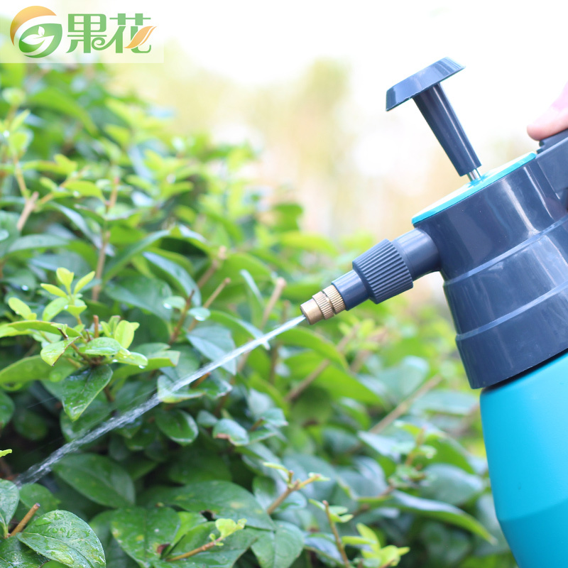 津沽园艺 气压喷壶 1L 水位可视 孔雀蓝树脂 家庭园艺喷水壶 结实耐用喷壶 1个