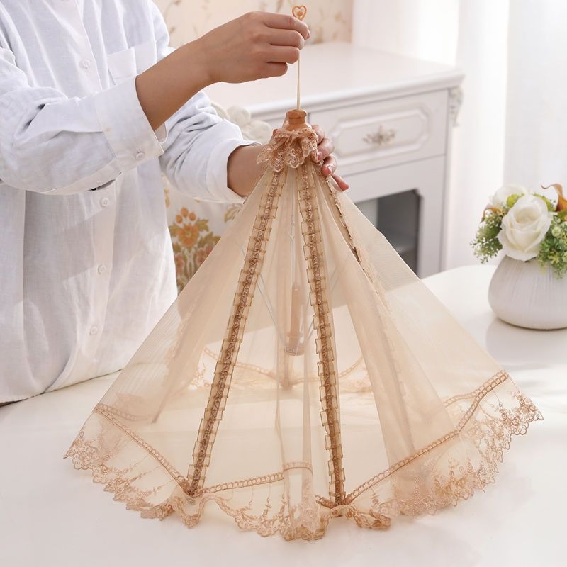 [补贴10%]饭菜罩子盖菜罩可折叠餐桌罩食物防苍蝇饭罩神器家用防尘罩伞夏季高清大图