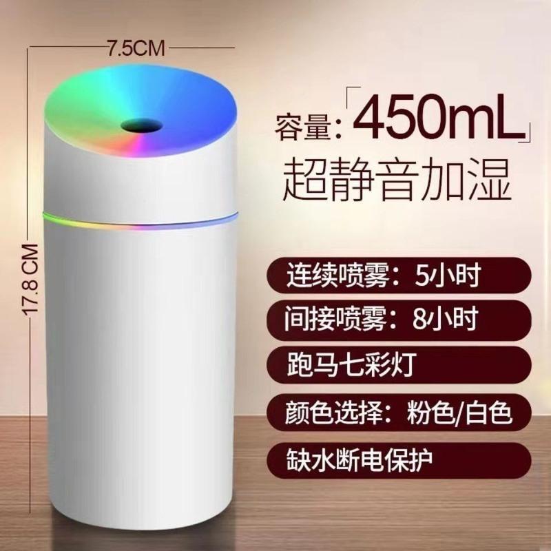 空气加湿器大雾量家用静音卧室内空调房孕妇婴儿车载小型净化喷雾 白色加湿器