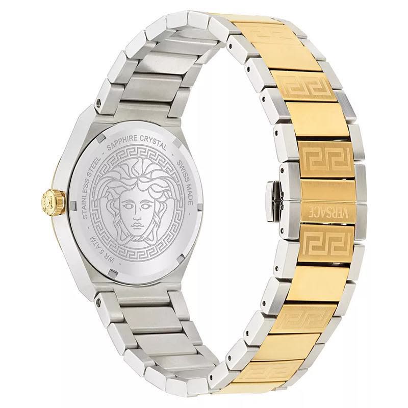 范思哲(Versace)女士石英表瑞士三针防水防刮绿盘金 tone 大方时尚商务休闲手表图片