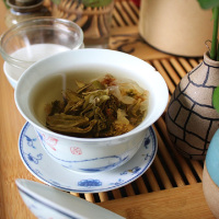 [中华特色]双江馆 丝路荟 茶伴人生 商旅茶 普洱生茶120g 生茶与茶花碰撞 更香甜