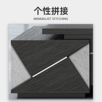 欧宝美现代简约办公桌老板桌经理办公室桌椅组合大班台主管总经理电脑桌