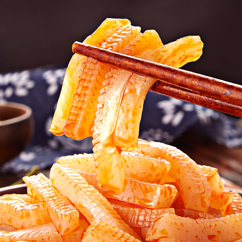 香辣魔芋爽素60包毛肚小零食小吃休闲食品魔芋丝网红辣条麻辣整箱