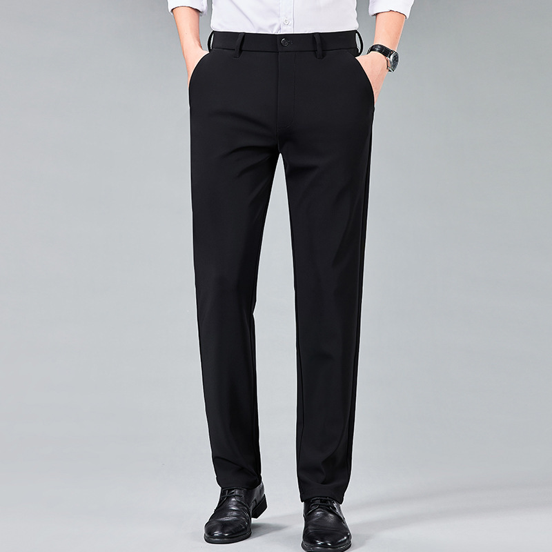 2023春季新款男士直筒弹力免烫西装裤男式商务休闲裤男裤长裤子