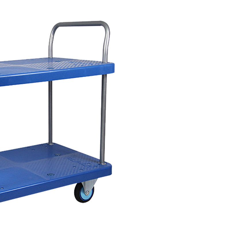 苏识 ZSHL-48 48*72cm蓝dan轮 双层护栏平板手推车 (计价单位:辆) 蓝色高清大图