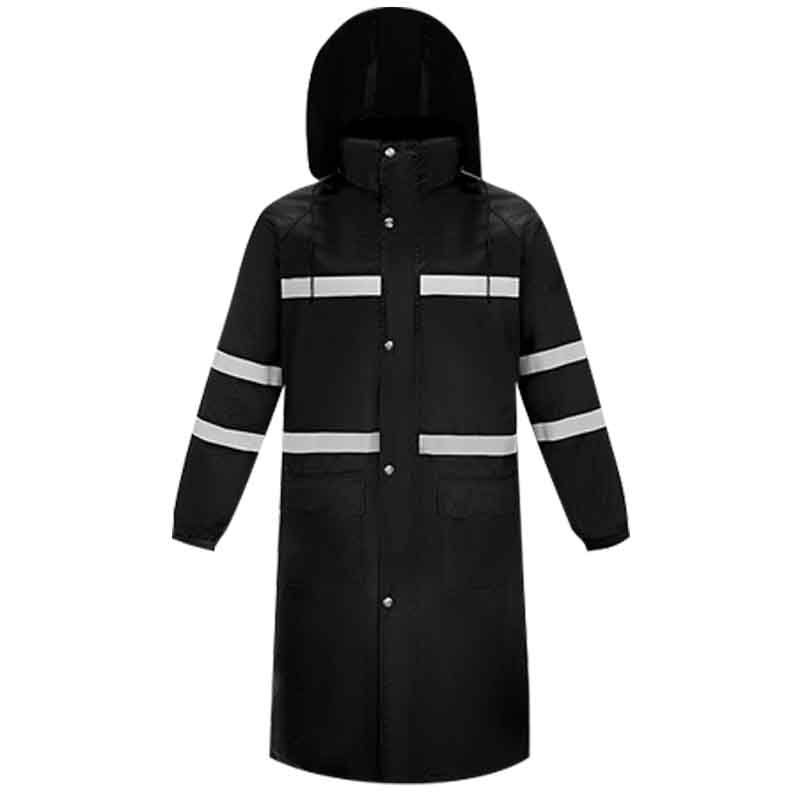 反光雨衣外套 长款连体成人男 徒步 双层防水加厚 执勤保安劳保徒步高清大图