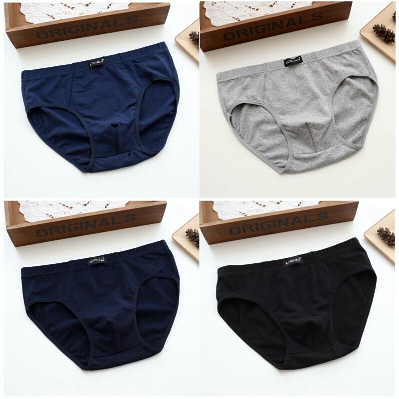 珂卡慕(kekamu)条男士纯棉三角内裤男宽松胖子全棉爸爸短裤中老年中