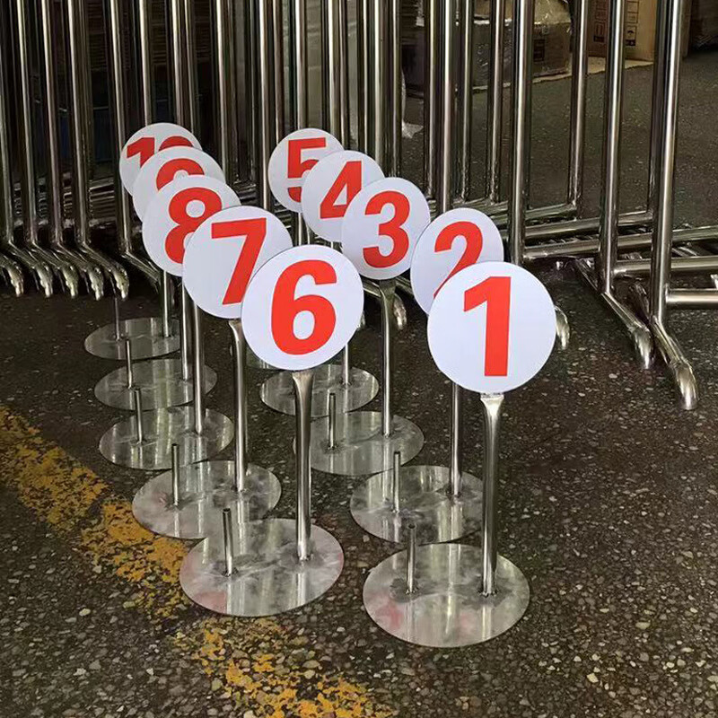 QWNQY场地标识靶牌靶位牌射击保障牌不锈钢标识牌靶位号码牌靶位 直径20cm靶位牌高清大图