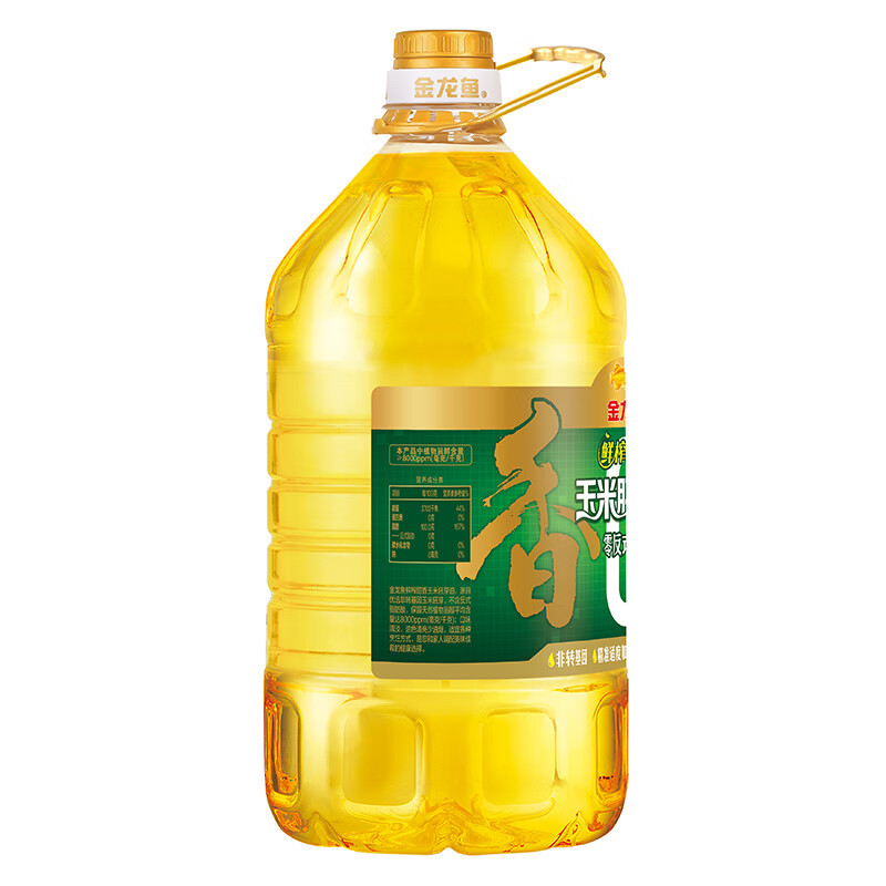 金龙鱼 食用油 非转基因 零反鲜榨甜香玉米胚芽油5L 家用炒菜烹饪煎炸