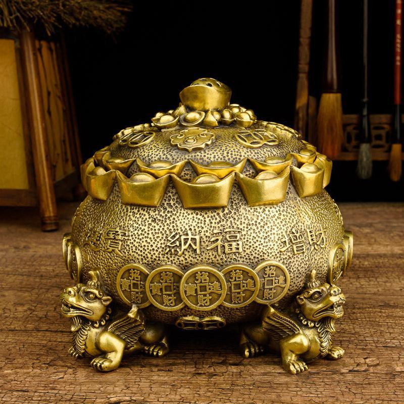 家柏饰(CORATED)摆件貔貅铜 客厅财位电视柜家居饰品乔迁礼品高清大图