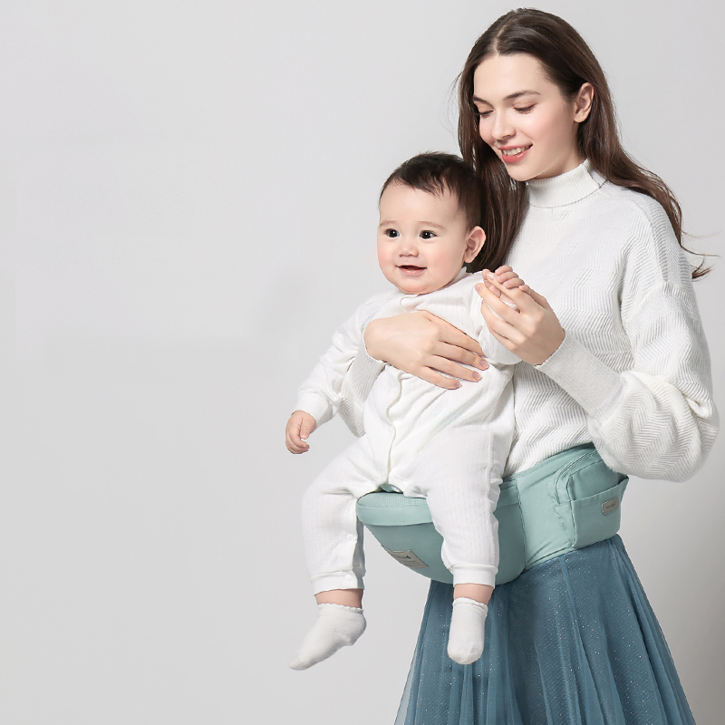 babycare婴儿背带轻便多功能四季宝宝前抱式坐腰凳小孩抱带凳夏季 均码 香槟粉