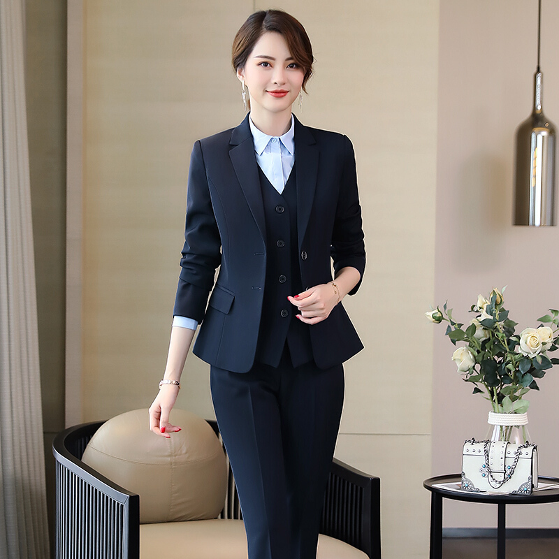 职业装女2019新款工作服女公务员教师面试正装女套装酒店工装制服
