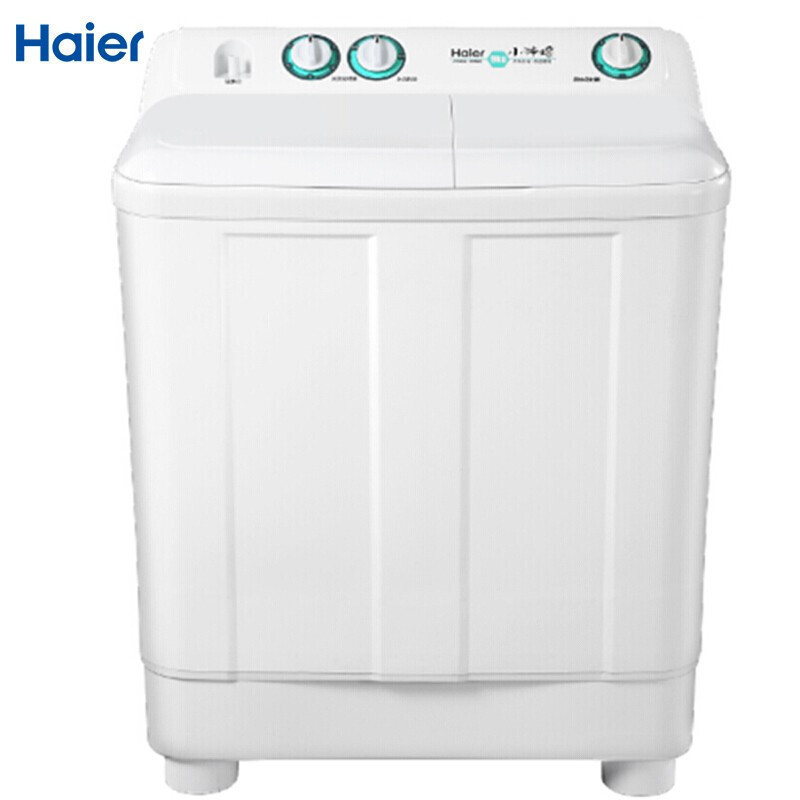 海尔(Haier)洗衣机双杠双桶9公斤半自动洗衣机 喷淋漂洗 洁净不残留 洗9公斤 脱5公斤