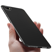 [送手机支架]轻万适用华为畅享8e手机壳磨砂保护套黑色tpu防摔HUAWEI