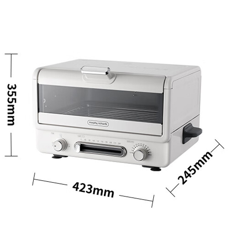 摩飞电烤箱12L小型烘焙煎烤一体台式烧烤机椰奶白MR8800高清大图