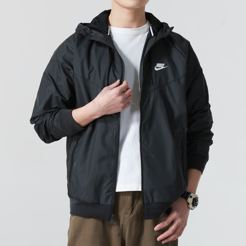 耐克(NIKE)男装新款跑步健身训练运动服户外防风梭织夹克休闲外套IB2242-010 ZP高清大图