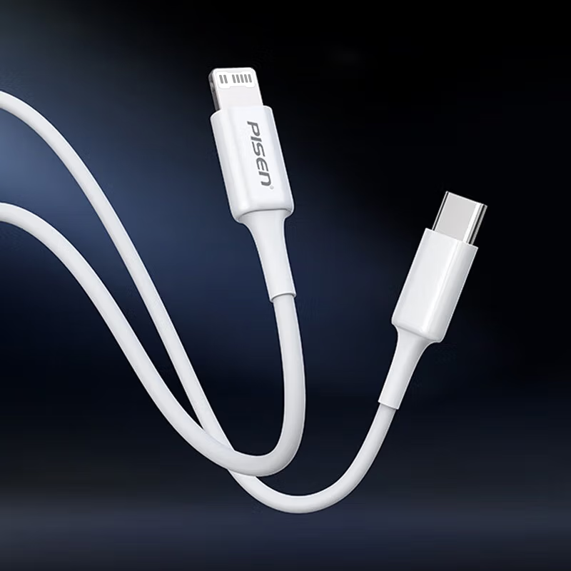 品胜苹果数据短线PD27W快充Type-C to Lightning充电器线USB-C适用iPhone14 0.25米高清大图