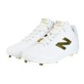 新百伦(New Balance)男棒球鞋专业护足轻量透气耐磨低帮防滑训练 White 42