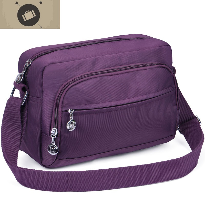 妈妈斜挎包中老年包女斜跨婆婆运动帆布尼龙奶奶买菜生意收钱小包 艾