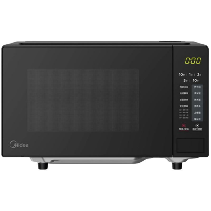 美的微波炉20L大容量平板易清洁内胆智能菜单高效速热M22J