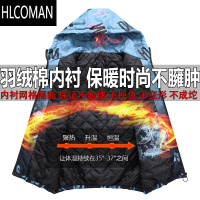 HLCOMAN2024外套男潮流帅气学生炫彩夹克男生青少年棉衣褂子