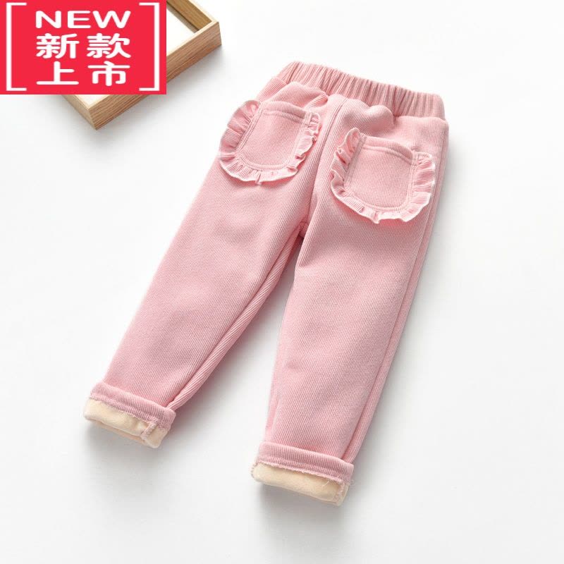 可莉允女童秋冬款裤子幼童加绒加厚保暖一体绒中小童休闲外穿灯芯绒长裤保暖裤图片