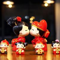LJGINA 创意结婚礼物新婚庆娃娃摆件高档闺蜜实用送礼婚房装饰品工艺礼品