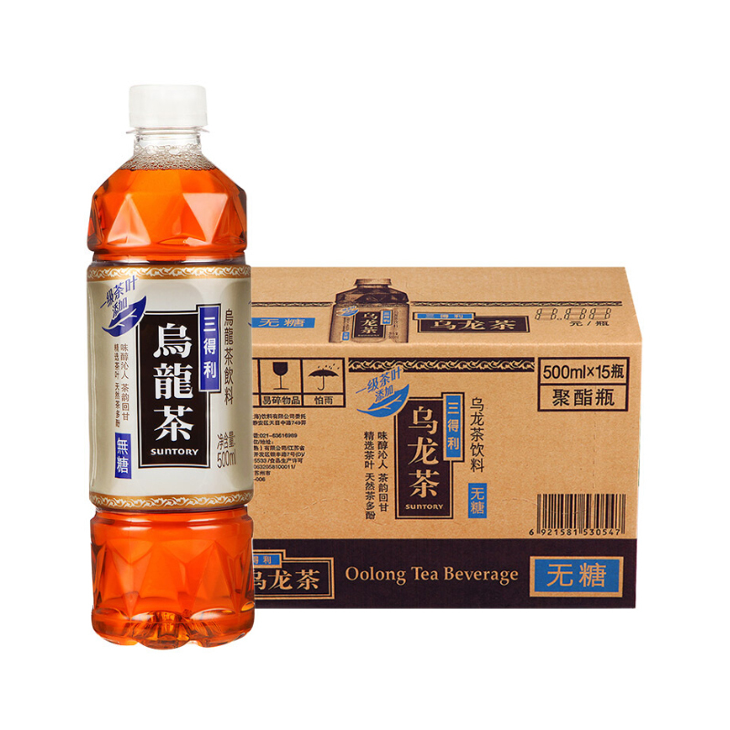 三得利(Suntory) 无糖乌龙茶饮料500ml*15瓶