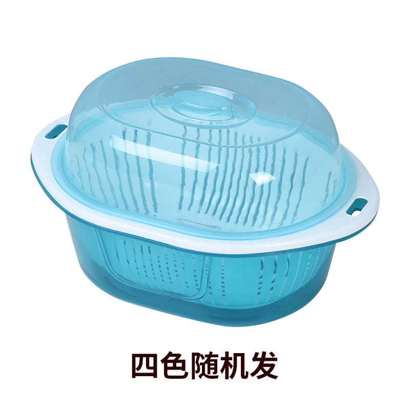 装碗筷收纳盒放碗箱沥水碗架厨房家用带盖碗盆碗碟置物架塑料碗柜