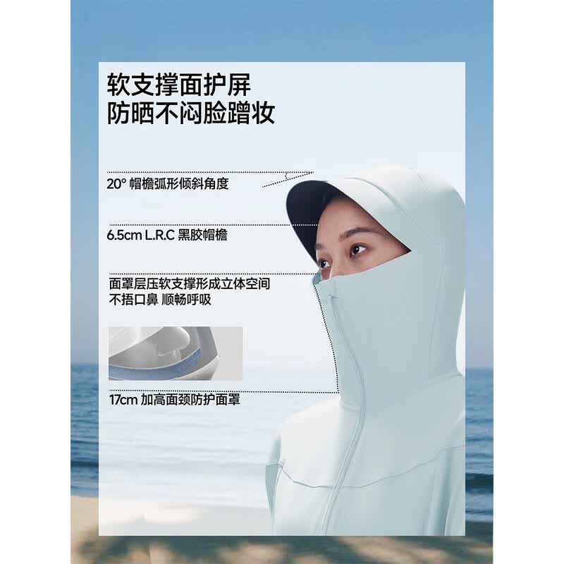 蕉下(BENEUNDER)女士透凉防晒衣(宽松款)AL010漫暮黑(尺码备注)高清大图