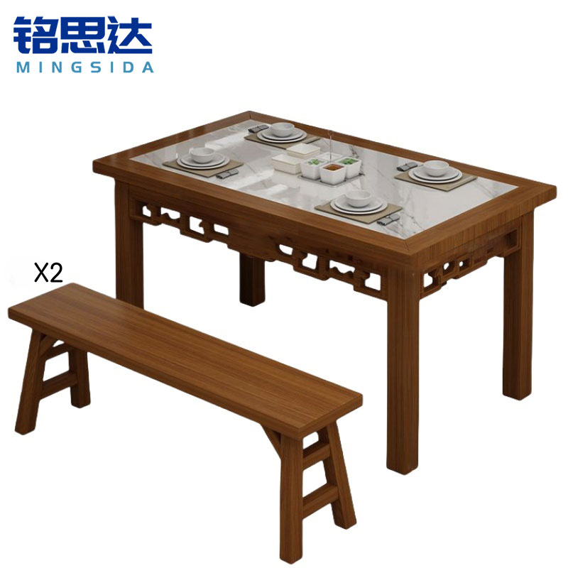 铭思达餐桌1.2米2椅套高清大图