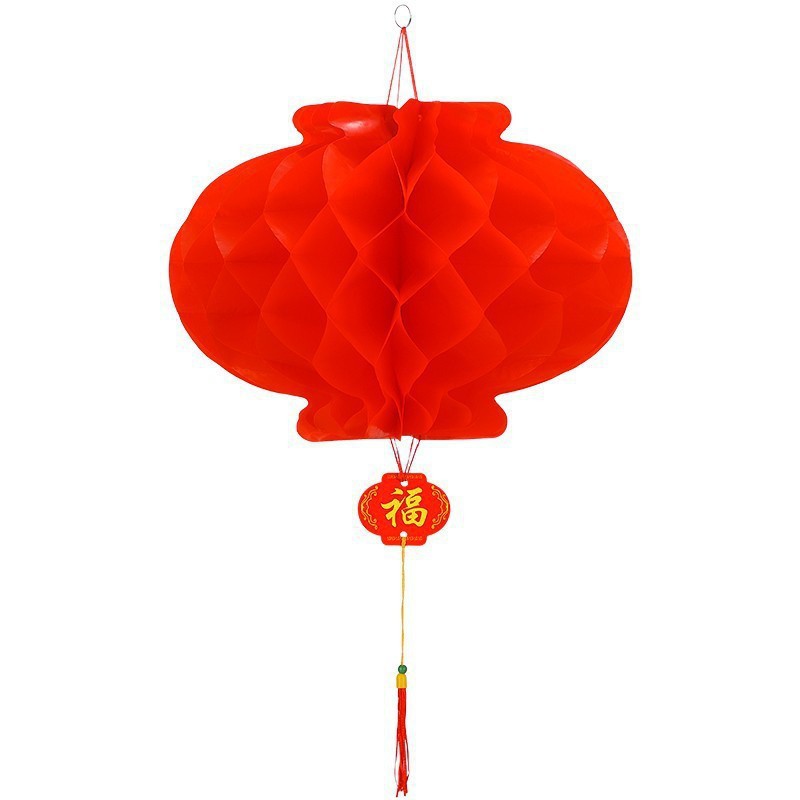 DXP 2025年新款蛇年小灯笼挂饰[17cm]20#三连串蜂窝灯笼/2个一份*12份高清大图