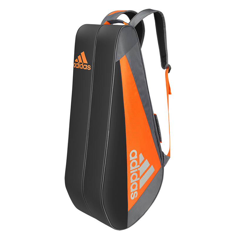 阿迪达斯 (adidas) WUCHT P5 男女网羽运动挎包 6支装羽毛球拍包 BG230211灰橙 均码
