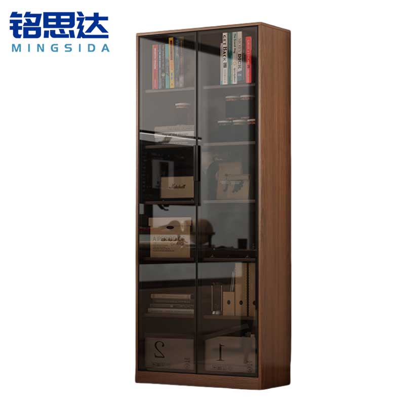 铭思达书柜两门台高清大图
