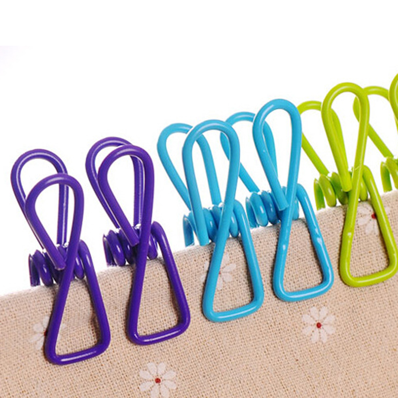20个装不锈钢夹子晒衣夹彩色晾衣夹晾晒棉被夹晾衣服夹子60个装