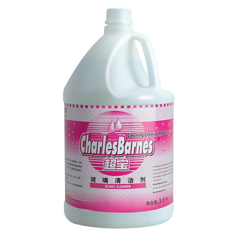 超宝 玻璃地板清洁剂 酒店宾馆商用玻璃除污剂玻璃水 DFF022 3.8L*4瓶
