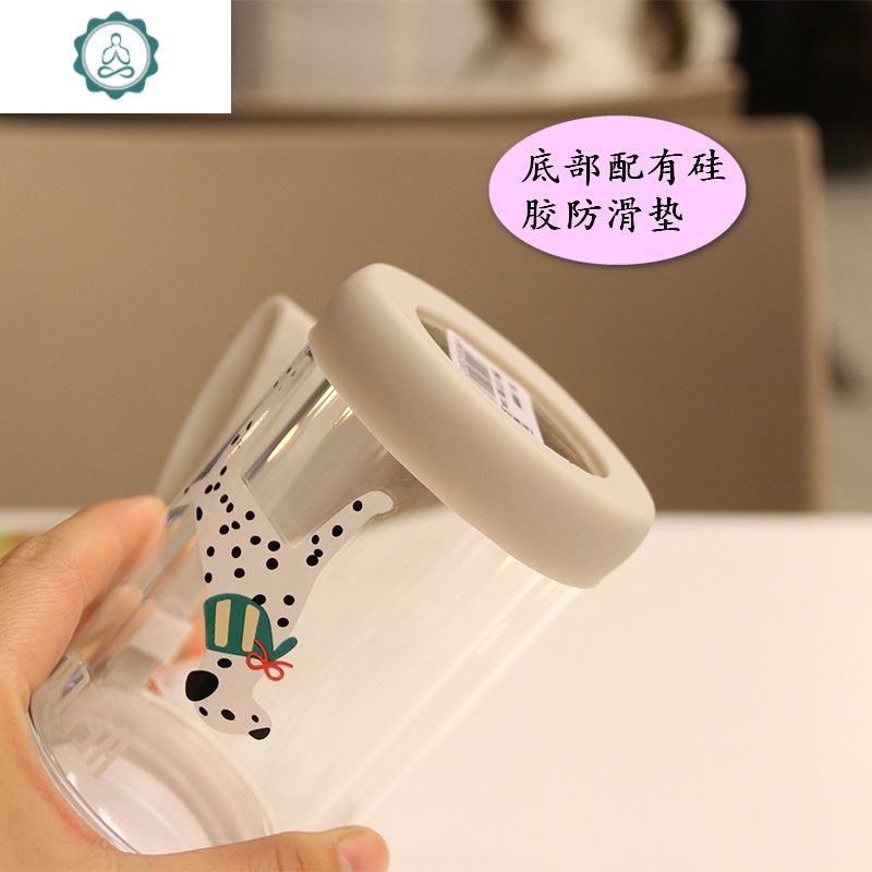 水杯可爱文艺时尚创意双层杯子防烫韩版带盖泡茶玻璃杯