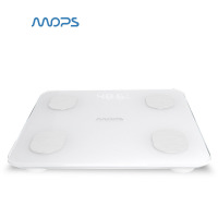 MOPS 智能体脂秤 MINI 8项核心身体数据 蓝牙脂肪秤 APP控制 家用电子秤 白色