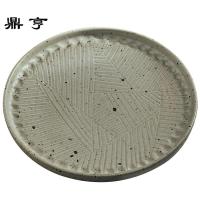 鼎亨干果盘 粗陶复古点心盘蛋糕甜品日式托盘家用 景德镇纯