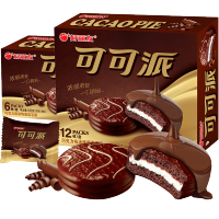 好丽友可可派180g盒装巧克力夹心蛋糕早餐糕点办公室休闲零食品