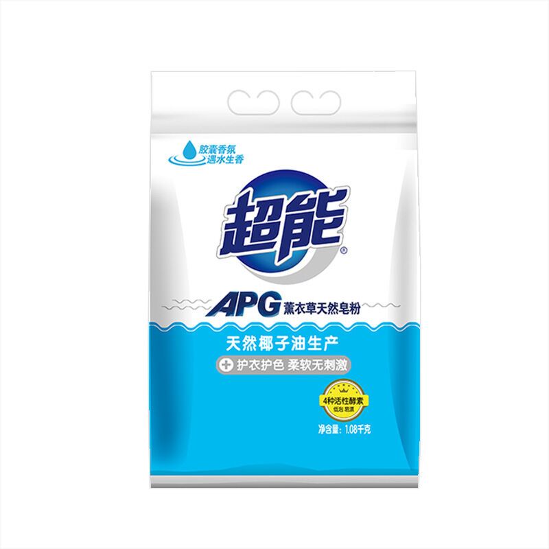 chaoneng/超能 APG 薰衣草天然皂粉 6910019019242 1.08kg 1袋