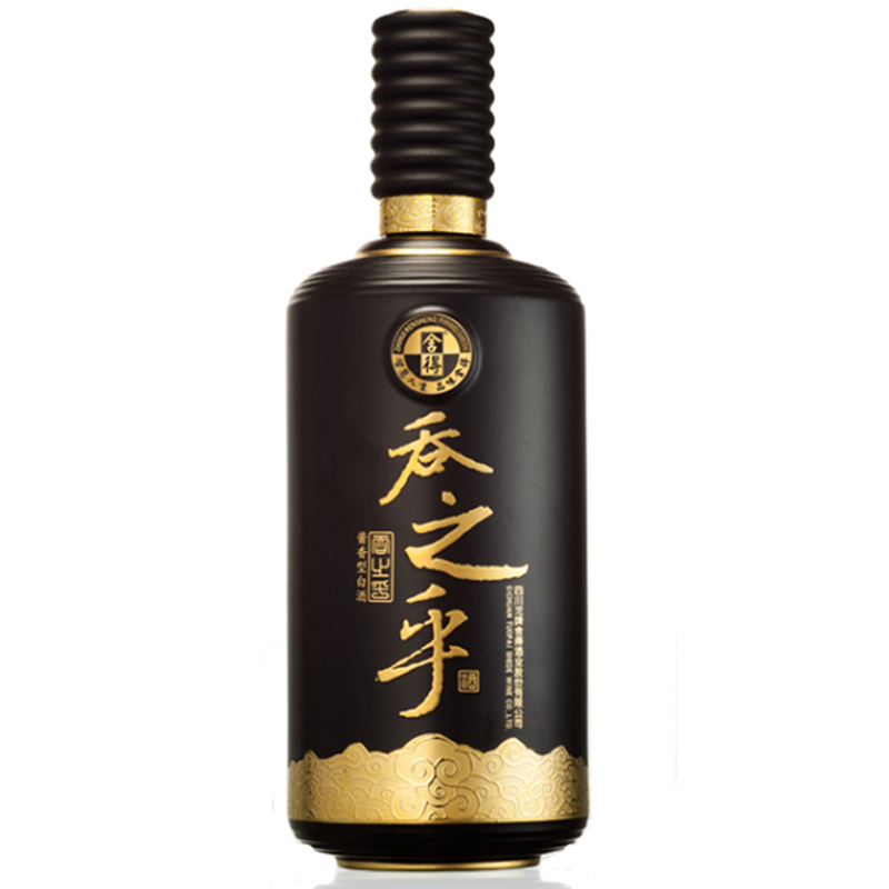 沱牌舍得 吞之乎 黑瓷描金 53度 750ml单瓶 酱香型白酒