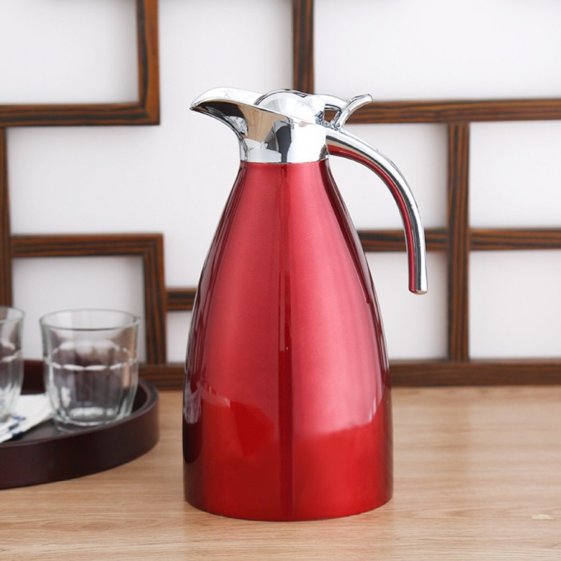 祝寿送礼家用红色双层不锈钢暖壶暖瓶喜气热水壶保温壶保温瓶定制 酒红色201（单个）