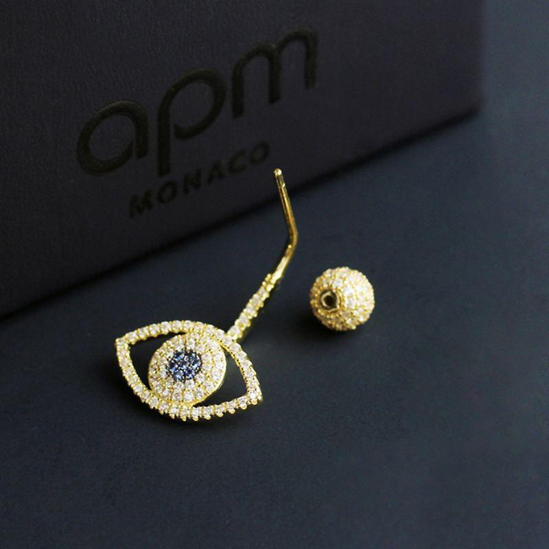 [直营]apm MONACO 925银 欧美风格 女士魅惑之眼闪耀耳环 耳钉 送恋人