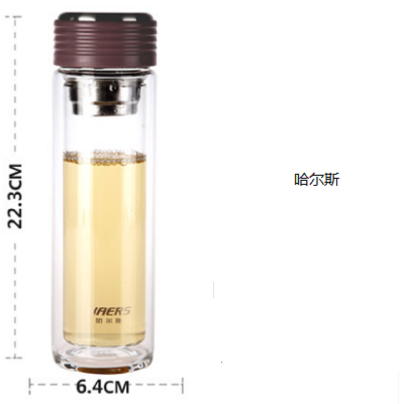 哈尔斯(HAERS) 乐享 双层 玻璃杯 350mL HBL-350-45(单位:个)