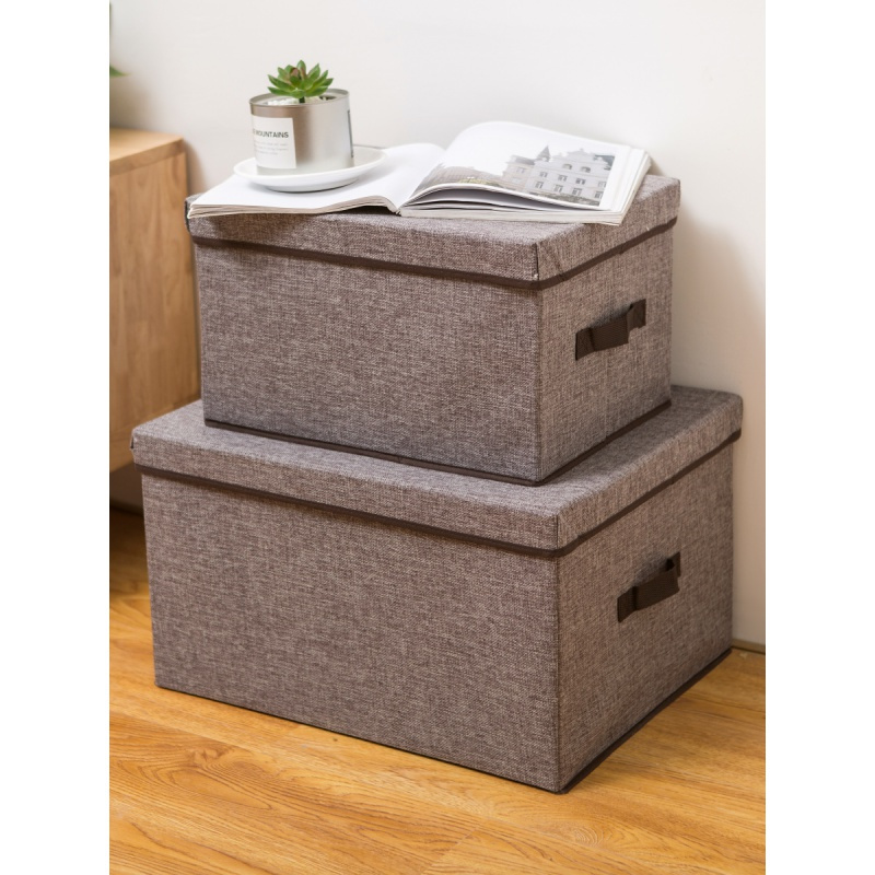 内衣收纳盒可折叠衣服收纳箱布艺宿舍整理箱放内裤袜子收纳神器浅绿加