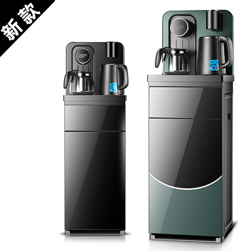 月亮喵饮水机下置水桶家用立式 全自动智能茶吧机一体机 冷翡翠-烤漆工艺-双出水遥控_温热 DMH-666