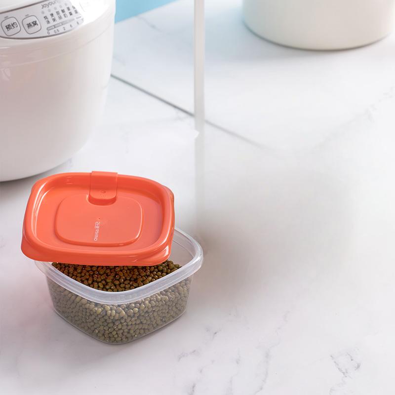 茶花 贝格保鲜盒460 460ml 正方形 3个/套高清大图